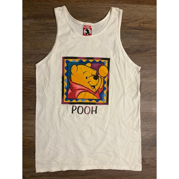 Vintage Mickey Inc. Winnie the Pooh White Tank Top Men's Large - Picture 1 of 5